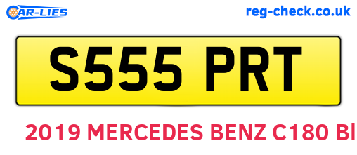 S555PRT are the vehicle registration plates.