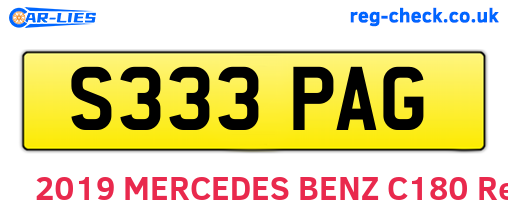 S333PAG are the vehicle registration plates.