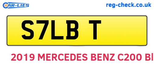 S7LBT are the vehicle registration plates.