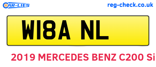 W18ANL are the vehicle registration plates.