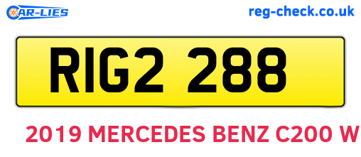 RIG2288 are the vehicle registration plates.