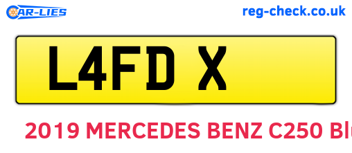 L4FDX are the vehicle registration plates.