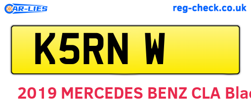 K5RNW are the vehicle registration plates.