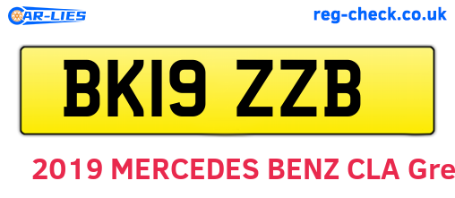 BK19ZZB are the vehicle registration plates.