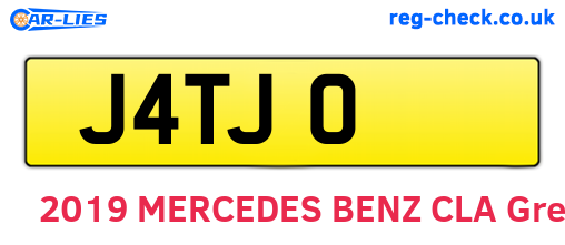 J4TJO are the vehicle registration plates.