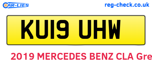 KU19UHW are the vehicle registration plates.
