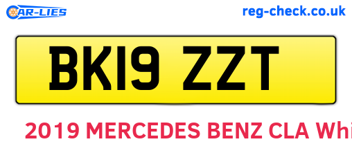 BK19ZZT are the vehicle registration plates.