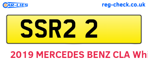SSR22 are the vehicle registration plates.