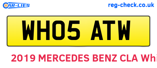 WH05ATW are the vehicle registration plates.