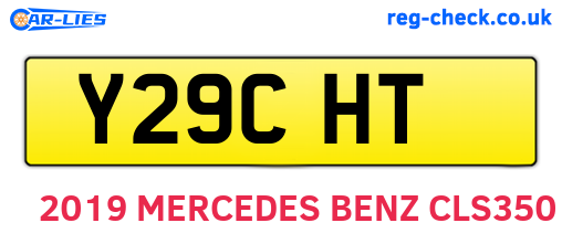 Y29CHT are the vehicle registration plates.
