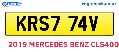KRS774V are the vehicle registration plates.