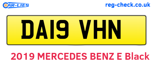 DA19VHN are the vehicle registration plates.