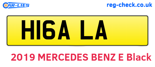 H16ALA are the vehicle registration plates.