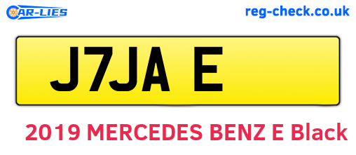 J7JAE are the vehicle registration plates.