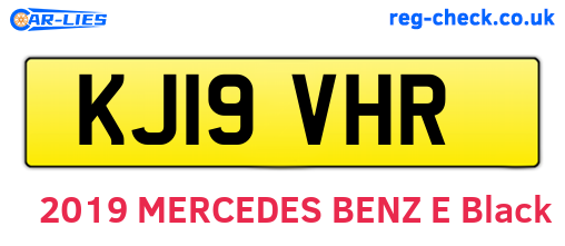 KJ19VHR are the vehicle registration plates.