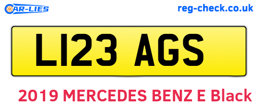 L123AGS are the vehicle registration plates.