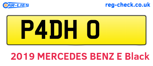 P4DHO are the vehicle registration plates.