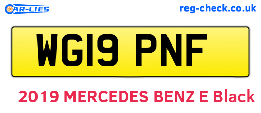 WG19PNF are the vehicle registration plates.
