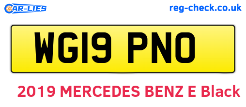 WG19PNO are the vehicle registration plates.