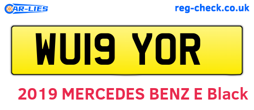 WU19YOR are the vehicle registration plates.