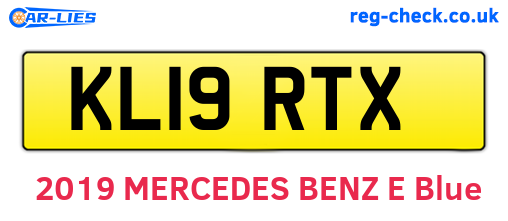 KL19RTX are the vehicle registration plates.