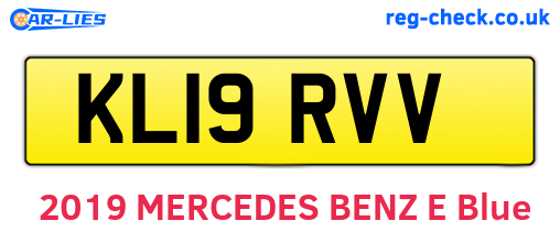 KL19RVV are the vehicle registration plates.