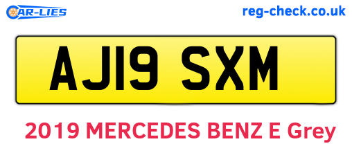 AJ19SXM are the vehicle registration plates.
