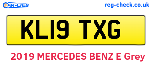 KL19TXG are the vehicle registration plates.