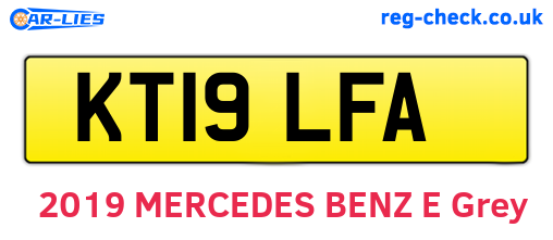 KT19LFA are the vehicle registration plates.