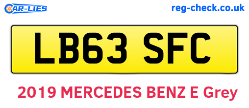 LB63SFC are the vehicle registration plates.