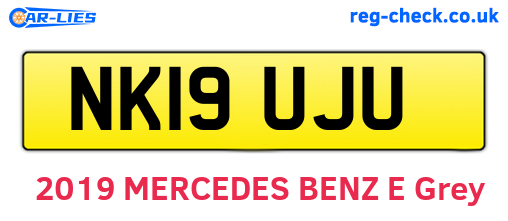NK19UJU are the vehicle registration plates.