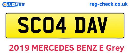 SC04DAV are the vehicle registration plates.