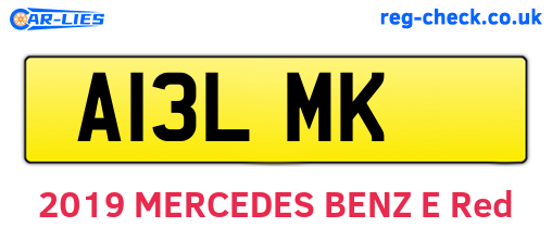 A13LMK are the vehicle registration plates.