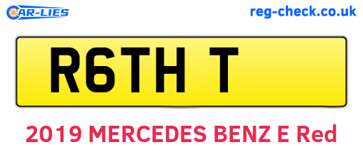 R6THT are the vehicle registration plates.
