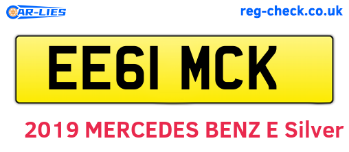 EE61MCK are the vehicle registration plates.