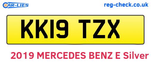 KK19TZX are the vehicle registration plates.