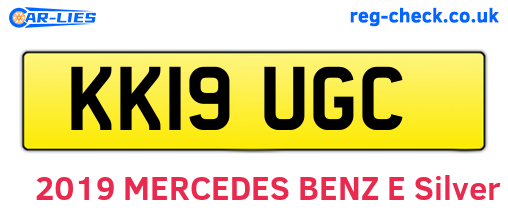 KK19UGC are the vehicle registration plates.