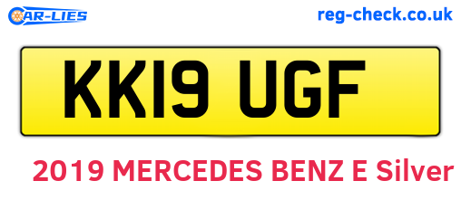 KK19UGF are the vehicle registration plates.