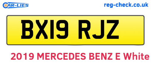 BX19RJZ are the vehicle registration plates.