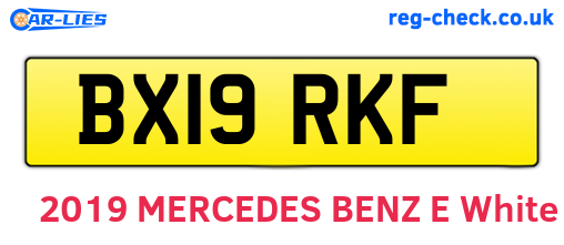 BX19RKF are the vehicle registration plates.