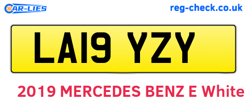 LA19YZY are the vehicle registration plates.