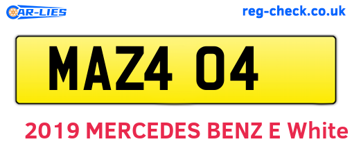 MAZ404 are the vehicle registration plates.