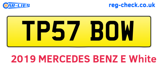 TP57BOW are the vehicle registration plates.