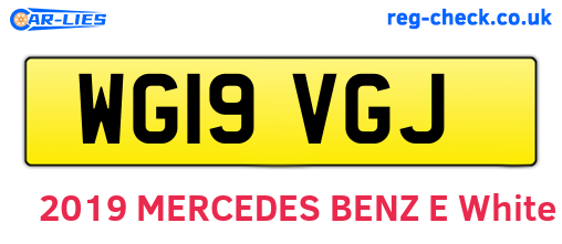 WG19VGJ are the vehicle registration plates.