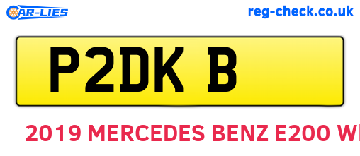 P2DKB are the vehicle registration plates.