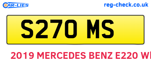 S27OMS are the vehicle registration plates.