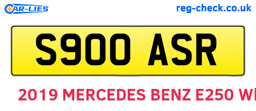 S900ASR are the vehicle registration plates.