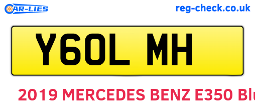 Y60LMH are the vehicle registration plates.