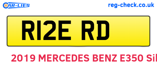 R12ERD are the vehicle registration plates.