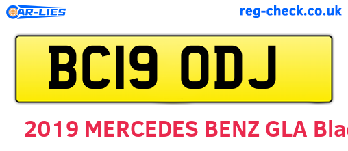 BC19ODJ are the vehicle registration plates.